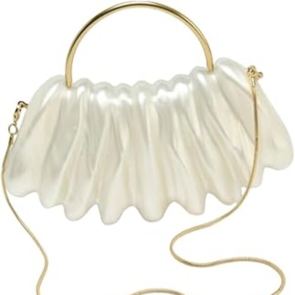 Neiman Marcus Marble Acrylic Cloud Evening Handbag - Picture 4 of 4